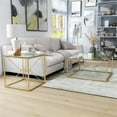 thumbnail image 3 of Bowery Hill Contemporary styled Glass Top End Table in Gold Finish, 3 of 7