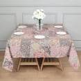 thumbnail image 3 of Pioneer Flower Floral Print Pattern Square Tablecloth, Waterproof Wipeable Spillproof Washable Table Cover for Home Kitchen Party Decor, 42"x42", 3 of 6