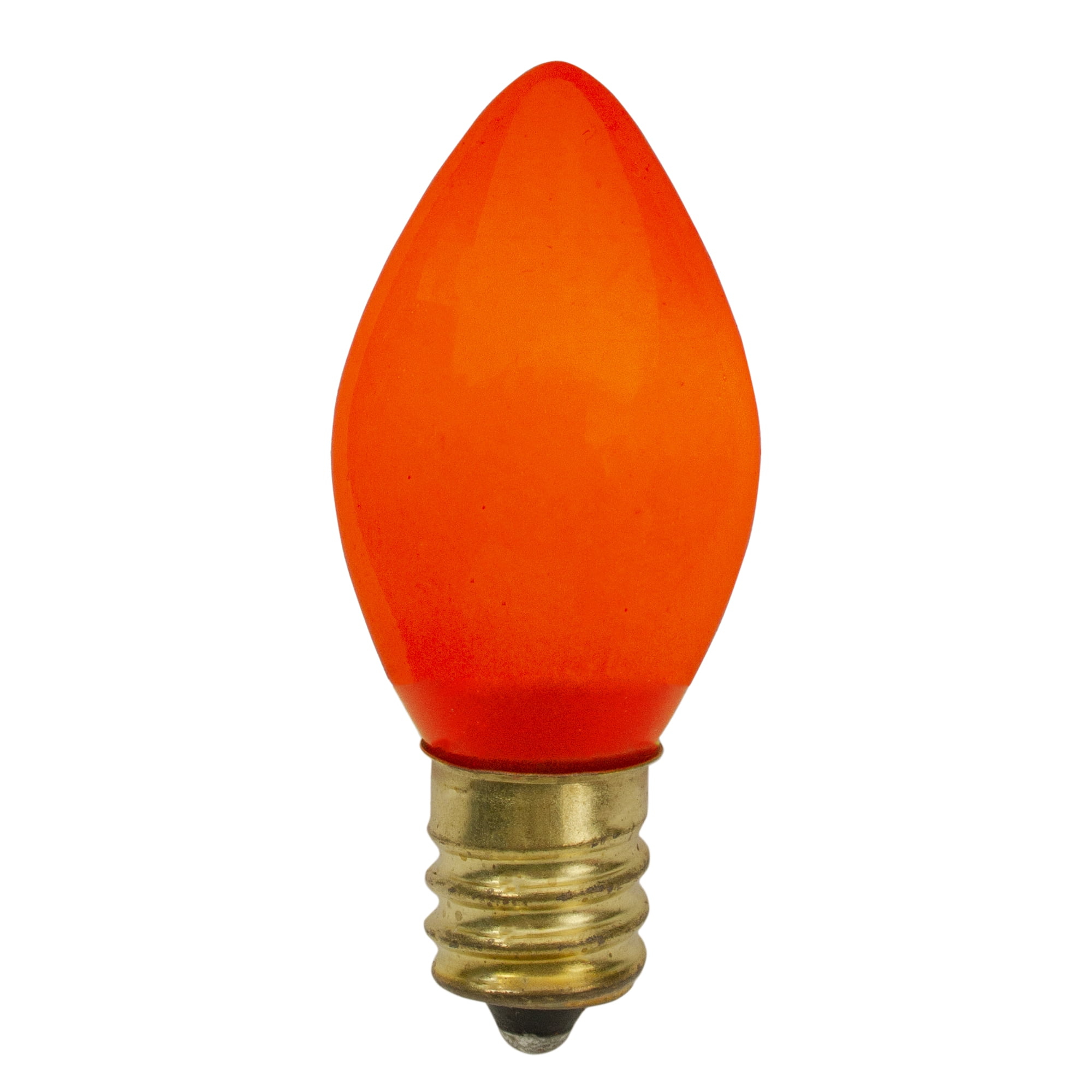 Set of 4 Orange Opaque C7 Christmas Replacement Bulbs - 2'