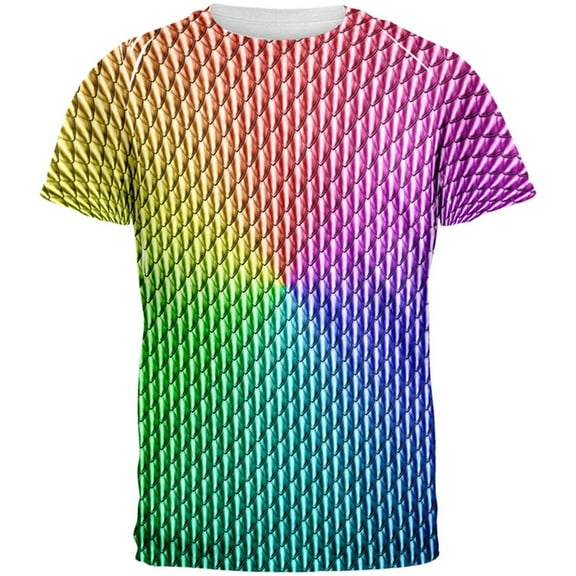 Halloween Chinese Imperial Dragon Scales Costume All Over Mens T Shirt Multi SM