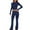 Navy, variant on Ashirexll Womens 2 Piece Outfits, Womens Winter Sets, Casual Solid Colorting Round Neck Long Sleeve Top and Pants Set Suit
