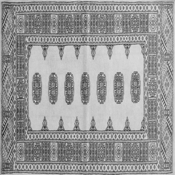 Ahgly Company Indoor Square Southwestern Gray Country Area Rugs, 7' Square
