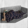 thumbnail image 6 of Giraffe Soft Flannel Fleece Throw Blanket, Baby Toddler Nursery Pattern with Funny Animals on Night Sky, Cozy Plush for Indoor and Outdoor Use, 50" x 70", Dark Orange Navy Blue, by Ambesonne, 6 of 6