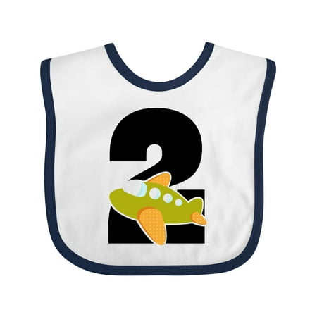 

Inktastic 2nd Birthday Airplane 2 Year Old Boy Gift Baby Boy Bib