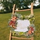 thumbnail image 4 of 2 piezas de corona de arco de boda con fondo floral hecho a mano con flores de seda artificiales Naranja, 4 of 9