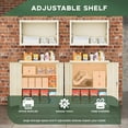 thumbnail image 2 of SUNCROWN Metal Storage Cabinet with Lock, 36" Metal Locking Cabinet with Doors and 2 Adjustable Shelves, Small Lockable Steel Cabinets for Office,Garage, Home, School (Grey), 2 of 7