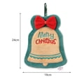thumbnail image 6 of Naierhg Christmas Hand Towel Cute Santa Tree Bell Glove Snowman Elk Ultra Soft Thick Coral Fleece Hanging Loop Quick Drying Super Absorbent Bathroom Kitchen Towel Home Supplies D, 6 of 8