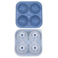 thumbnail image 2 of Bandeja para cubitos de hielo con forma de balón de fútbol: molde grande de silicona de 4 cavidades para cubitos de hielo de whisky, cócteles y cervezas. Bandeja reutilizable para congelar, ideal, 2 of 6