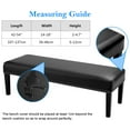 thumbnail image 2 of Zhudiyof Stretch Dining Bench Cover, Anti-Dust Removable Bench Slipcover, PU Waterproof Bench Seat Protector Cover for Living Room, Bedroom, Kitchen, Black, 2 of 7