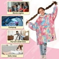 thumbnail image 4 of Catalonia Oversized Blanket Sweatshirt, Sherpa  Fleece Hoodie, Super Soft Warm Comfortable Pullover with Large Front Pocket for Boys Girls Teens Kids(7-13 yr), 4 of 6