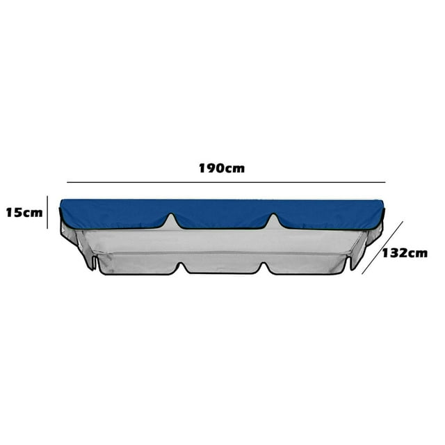 Dvkptbk une Tente Double Balançoires de Jardin d'Extérieur - Housse de Remplacement Toile d'Ombrage 190*132*15 cm Camping et Randonnée