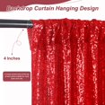thumbnail image 4 of Cortina SoarDream con fondo de lentejuelas, color rojo, 60 x 240 cm, 4 unidades, 4 of 7