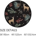 thumbnail image 3 of FREEAM Kids Round Nursery Area Rug 4 ft Christmas Forest Cute Deer Green Fir Non Slip Play Mats for Kids Boys Girls Playing Room Living Room, 3 of 6
