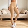 thumbnail image 5 of Sunnin Solid Color High Waist Leggings Pants Plus Size Slim Fit Stretch Casual Everyday Wear, 5 of 9