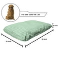 thumbnail image 2 of Mint Pet Bed, Symmetrical Half Cut Squares with Triangles Retro Style Checkered Pattern, Resistant Pad for Dogs and Cats Cushion with Removable Cover, 24" x 39", Mint and Almond Green, by Ambesonne, 2 of 4