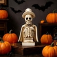 thumbnail image 4 of Tuvgenk Night Lights LED Lamp Resin Skeleton Halloween Decor Gifts Autumn White Bedside Touch Lamp for Halloween, Front Porch, Patio, Yard, 4 of 6