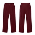 thumbnail image 5 of Gubotare Women Sweatpants Womens Wide Leg Sweatpants Baggy Lounge Pants High Waisted Drawstring Joggers Pant with Pockets (Wine,XXXL), 5 of 7