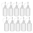 thumbnail image 1 of 10pcs 30ml Plastic Squeezable Tip Applicator Bottle Refillable Dropper Bottles With Needle Tip Caps, 1 of 5