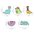 thumbnail image 3 of Conjunto de Alfileres de Dinosaurio Zulema Pasadores de Dibujos Animados Colorido, 3 of 7