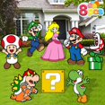 thumbnail image 1 of Novovida Mario Fiesta de Cumpleaños 8 Piezas Carteles para Jardín Exterior, 1 of 6