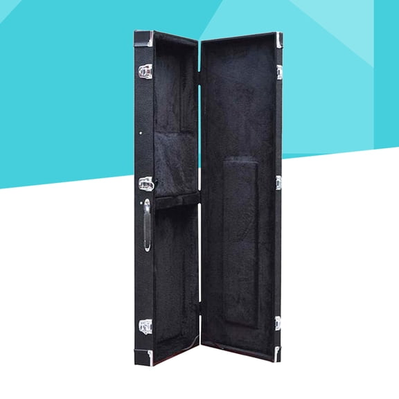 AURARMLET Black Hard Electric Guitar Case Wood Durable Sturdy Protection Storage Box