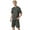 Dark Grey, variant on LANBAOSI Mens Pajama Set Summer Ribbed Knit Lounge Short Set 2-Piece Breathable Soft Sleepwear Set Size L