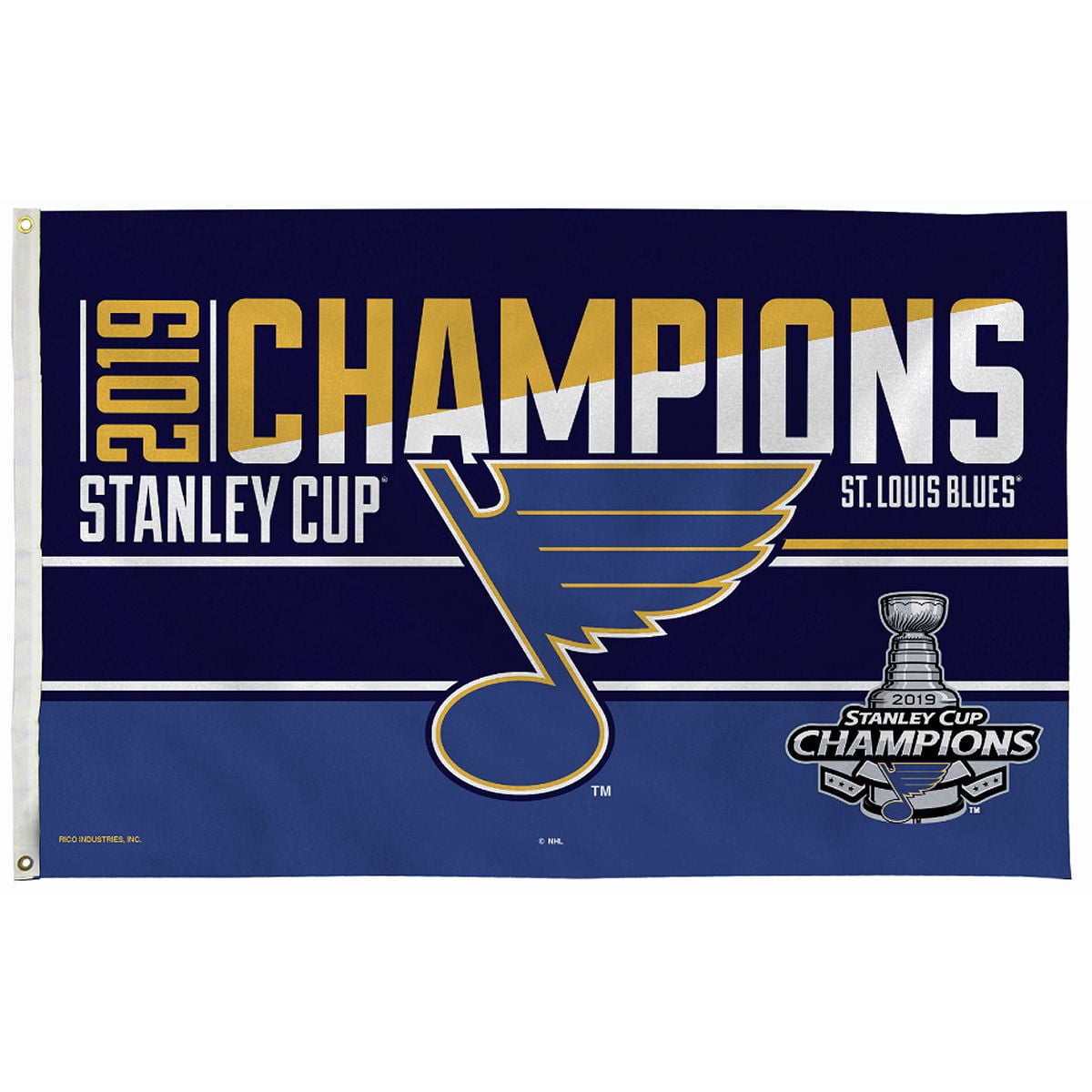 St. Louis Blues 2019 Stanley Cup Champions Double Sided Garden Flag