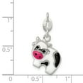 thumbnail image 5 of Auriga Fine Jewelry 925 Sterling Silver Enameled Cow Charm for Women (L - 17 mm, W - 14 mm), 5 of 6