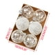 thumbnail image 3 of Juego de adornos para árboles de Navidad de 6 piezas Pelotas pintadas transparentes | Decoraciones navideñas inquebrantables de 8 cm | Esferas de decoración colgantes festivas | Diseño Único Pintado, 3 of 7