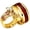 Gold, variant on Red Matching Ring Couple Rings White Gold Plated 1CT CZ Women Wedding Ring Sets Female Ring