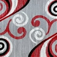 thumbnail image 5 of Flash Furniture Valli Rectangular Contemporary Black, Grey, Red Area Rug, 2' x 11', 5 of 6