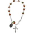 thumbnail image 3 of Red Cloisonne Rosary Bracelet in Sterling Silver, 3 of 4