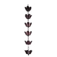thumbnail image 1 of Miangastore 1m Metal Rain Chain Petal Shape Chimes and Cups Rain Catcher for Gutter, 1 of 8