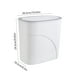 thumbnail image 3 of Cubo de basura con tapa abatible para uso doméstico, ahorra espacio, ideal para cocina, comedor, baño y espacios estrechos, práctico cubo de basura con abrazadera, de plástico., 3 of 6