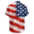 thumbnail image 6 of Men's American 250Th Anniversary Art Print Hawaiian Shirt 1776-2026 Patriotic Tee with America Script and Starburst Rays Vermilion L, 6 of 8
