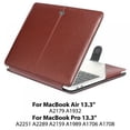 thumbnail image 3 of Big Clearance! For MacBook Air 13.3 Inch Case PU Leather Carrying Book Folio Protective Stand Cover Sleeve Compatible With MacBook Air 13.3 Inch Model A2179 A1932, 3 of 8