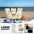 thumbnail image 5 of Ratiio Farm Bee Cute Honey Print Large Capacity Beach Travel Bag, Polyester Waterproof Tote Bag with Zipper for Vacation and Daily Use, 5 of 6