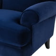 thumbnail image 6 of Jennifer Taylor Home Alana 38" Lawson Large Living Room Accent Arm Chair with Metal Casters, Navy Blue, 6 of 8