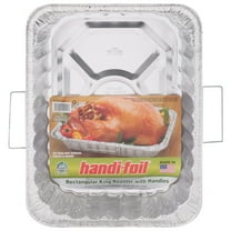 Handi-Foil Rectangular King Roaster Foil Pan with Handles - 17.1" x 12.6" x 2.8"