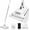 With 1 Pack Cloth, variant on Hands-Free Multi-Purpose Flat Mop 6×31 in, Shark Tooth Grip with Built-In Rubber Squeegee, One-Button Cloth Release, Washable Microfiber Mop