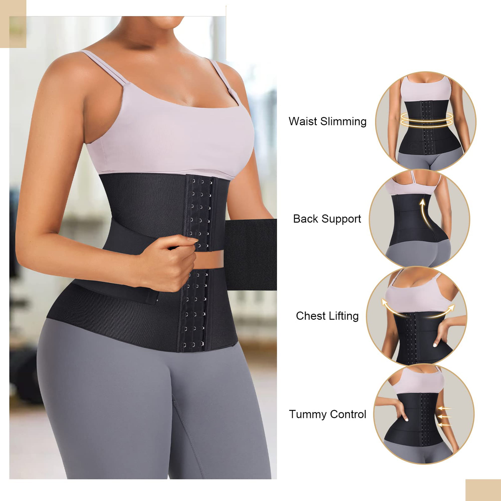 Women Belly Reducing Sauna Sweat Body Shaper Tummy Control Workout Trimmer Belts 
