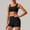Black(Bras + Shorts), variant on Women's Yoga Outfit Workout Set High Waist Exercise Shorts Pants with Sport Crop Top Bra 2Pcs Gym Tracksuits