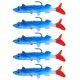 thumbnail image 1 of 5 unids/bolsa cuerpo azul cola roja PVC cebo suave agua salada Weever cebo accesorio de pesca, 1 of 5