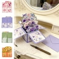 thumbnail image 1 of MTBLYS Flower Greeting Card with Envelopes Premium Thank You Note Card 1 Card Birthday Mother Day Gift, 1 of 7