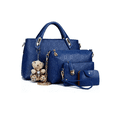 thumbnail image 1 of Juego 4 Bolsos Mujer Cartera Tote Cosméticos Tarjetero Oso Xtellar Color Azul, 1 of 4