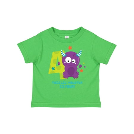 

Inktastic Monster 4th Birthday Boys or Girls Toddler T-Shirt