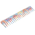 thumbnail image 2 of Wide Tooth Comb, Hair Detangling Comb Ergonomic Portable Exquisite Pattern Firm Wear Resistant Bright Color  for Home Travel for Outdoor Camping C60-7 Wide Tooth Comb, 2 of 7
