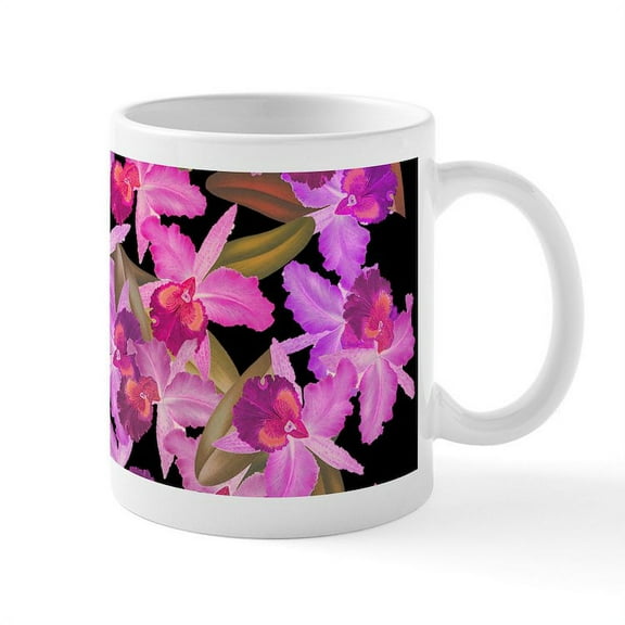 CafePress - Orchid Flowers Mugs - 11 oz Ceramic Mug - Novelty Coffee Tea Cup