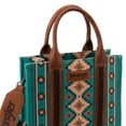 thumbnail image 5 of Wrangler Aztec Tote Bag for Women Boho Shoulder Purses and Handbags, Turquoise, 5 of 7
