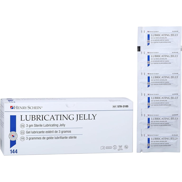 Sterile Lubricating Jelly – 3g Single-Use Packets, Ideal for Medical and  Clinical Applications, Convenient Box of 144 Individually Sealed Packets  for 